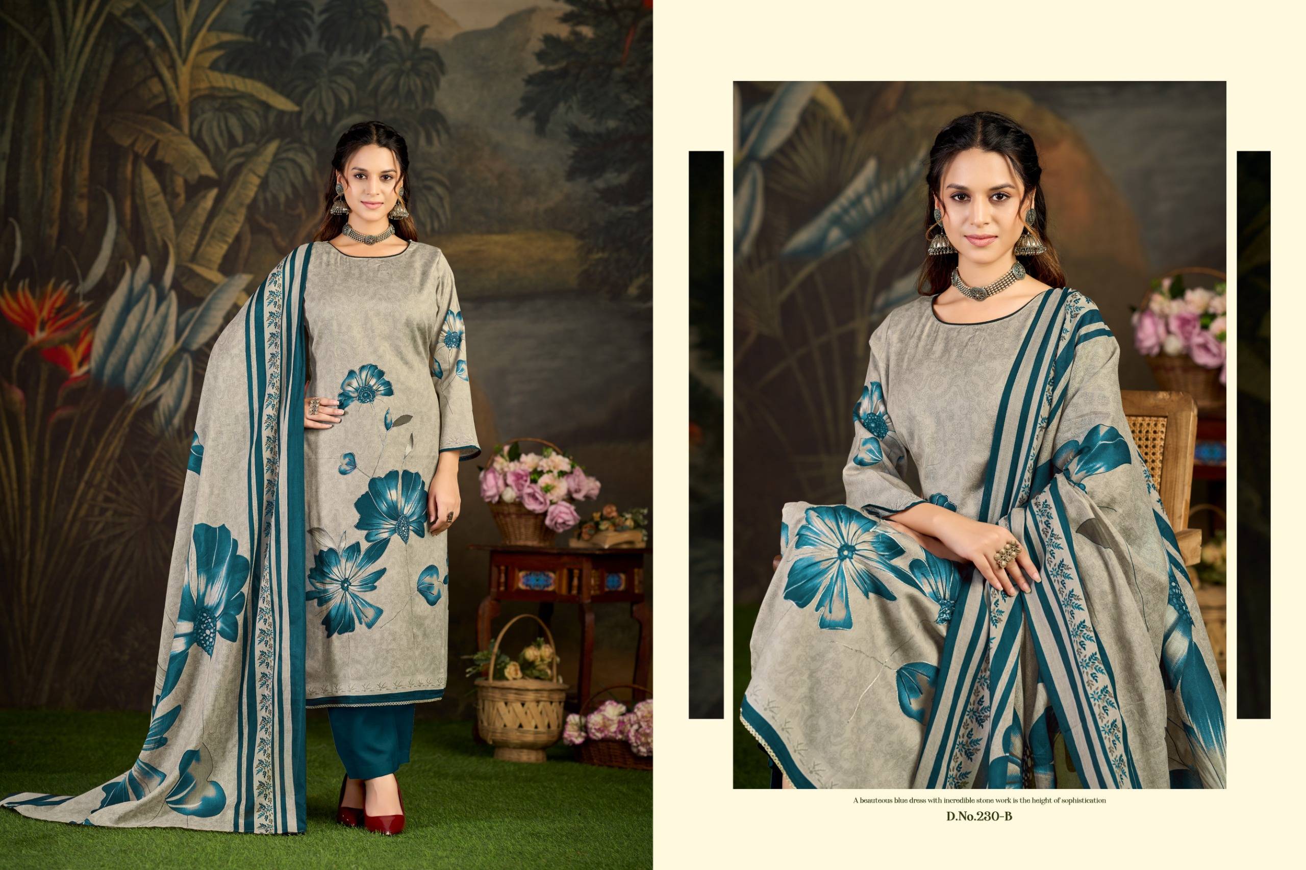 KAYKA by Azara 230-A To 230-D Series Stylish Beautiful Colourful Printed Pure Cotton Dresses At Wholesale Price